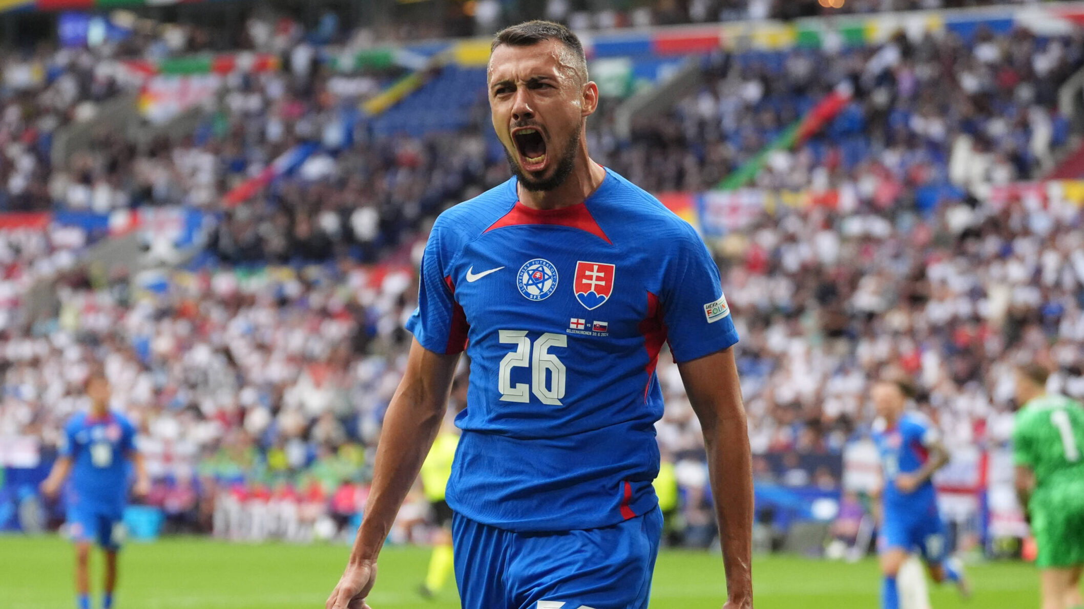 Eurocopa: Ivan Schranz, autor do gol da Eslováquia (Foto: IMAGO/PA Images)